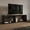 Black, variant on 63" Modern TV Stand for TV Room | Spacious Design and Cable Organization | Particle Board Build | Solves Storage and Cable Clutter