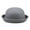 Gray, variant on Womens Classic Wool Bowler Hat Elegant Roll Up Brim Panama Fedora Hat Youth Junior Bucket Hat