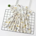 thumbnail image 3 of Summer Baby Girls Dress Casual Flower Infant Cute Floral Short Sleeve Dresses Pageant Sundress, 3 of 9