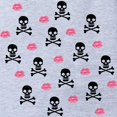 thumbnail image 2 of CafePress - Kiss Skulls_Bl_B - Cute Infant Baby Football Bodysuit, 2 of 3