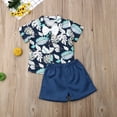 thumbnail image 4 of Douhoow 2-6Y Toddler Baby Boy Gentleman Suit Bow Flower Shirt+Shorts Summer Clothes Set, 4 of 7