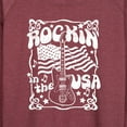 thumbnail image 3 of Instant Message - Rockin In The USA - Women's Lightweight French Terry Long Sleeve Shirt, 3 of 6