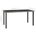 thumbnail image 4 of vidaXL 7 Piece Garden Dining Set Poly Rattan Grey, 4 of 5