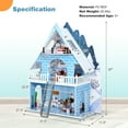 thumbnail image 2 of Gymax Wooden Dollhouse 3-Story Pretend Playset W/ Furniture & Doll Gift for Age 3+ Year, 2 of 10