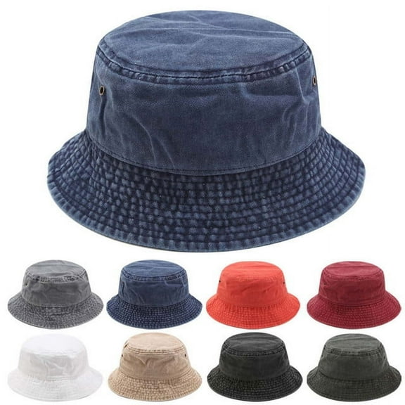 Unisex Solid Color Bucket Hat Sun Hat for Men and Women