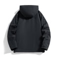 thumbnail image 4 of LOVZFMLL Jackets for Men's Solid Color Hooded Three-in-one Detachable Multi-pocket Cardigan Relaxation Outdoors Zipper Overcoat Coat, 4 of 6