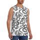thumbnail image 2 of Balery Hand Drawn Snake Camisetas sin mangas para hombre, absorbe la humedad y protege contra el mal olor.-3X-Large, 2 of 7