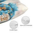 thumbnail image 3 of Fuzoiu Cute Sunflower Blue Duck Print Pillow Case with Hidden Zipper,Pillow Covers,Soft and Comfortable Pillowcase-16"x24", 3 of 6