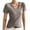 Gray, variant on Uaswgudfs Women's Solid Top Cute Spring/Summer Tops V Neck Short Sleeve T Shirts Loose Fit Casual Basic Shirts Top Tees 2025