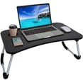thumbnail image 1 of table de Lit pour Ordinateur portable, pour Plateau de Service, Support pour Ordinateur portable, table de Lecture, stable portable, Plateau de Lit avec Fente pour Gobelet, table Multifonction, 1 of 6