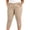Beige, variant on Plus Size Capris for Curvy Women Casual Elastic Waist Cuffed Ankle Pants with Pockets Comfortable Lounge Joggers for Work Travel Daily Wear