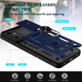 thumbnail image 5 of Samsung Galaxy A72 5G Case, Galaxy A72 Case, Dteck [Military-Grade] [360 Ring Kickstand & Slide Camera Protector] Hybird Impact-Resistant Bumpers Cover Phone Case, Blue, 5 of 9