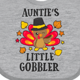 thumbnail image 4 of Inktastic Auntie's Little Gobbler with Turkey and Leaves Boys or Girls Baby Bib, 4 of 4
