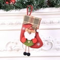thumbnail image 5 of Christmas Stockings, Xmas Stockings, 3D Plush Socks Gift Bags for Kids Decor Home Ornament Holiday Party Supplies, Burlap Style with Santa, Snowman, Christmas Tree, Bears, 5 of 7