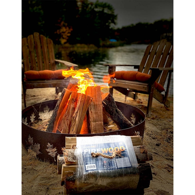 TimberTote Natural Hardwood Mix Fire Log Firewood Bundle for Fireplace u0026  Firepit - Walmart.com