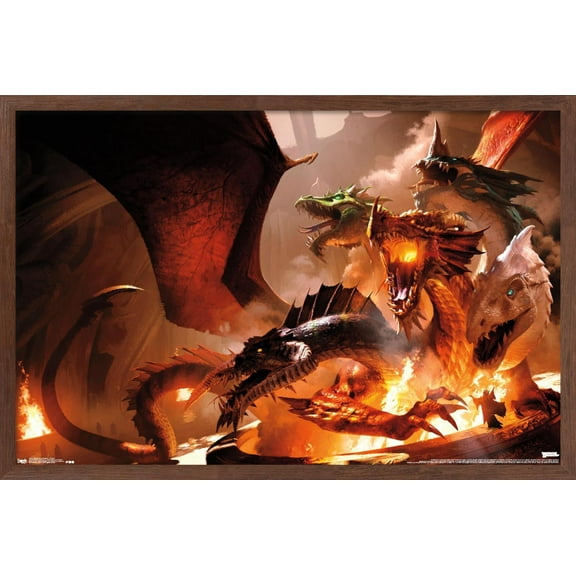 Dungeons and Dragons - TIAMAT Wall Poster, 22.375" x 34" Framed