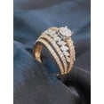 thumbnail image 2 of 2.32 Cts Round Marquise Princess Shape Diamonds Multi-Row Band Ring In Hallmark 14K Rose Gold, 2 of 13