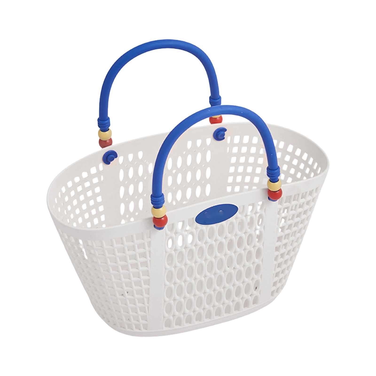 Plastic Shower Caddy Basket with Handles for Bathroom, Dorm, Travel – Ventilated Drainage Tote for Toiletries, Beach, Laundry and Toy Storage