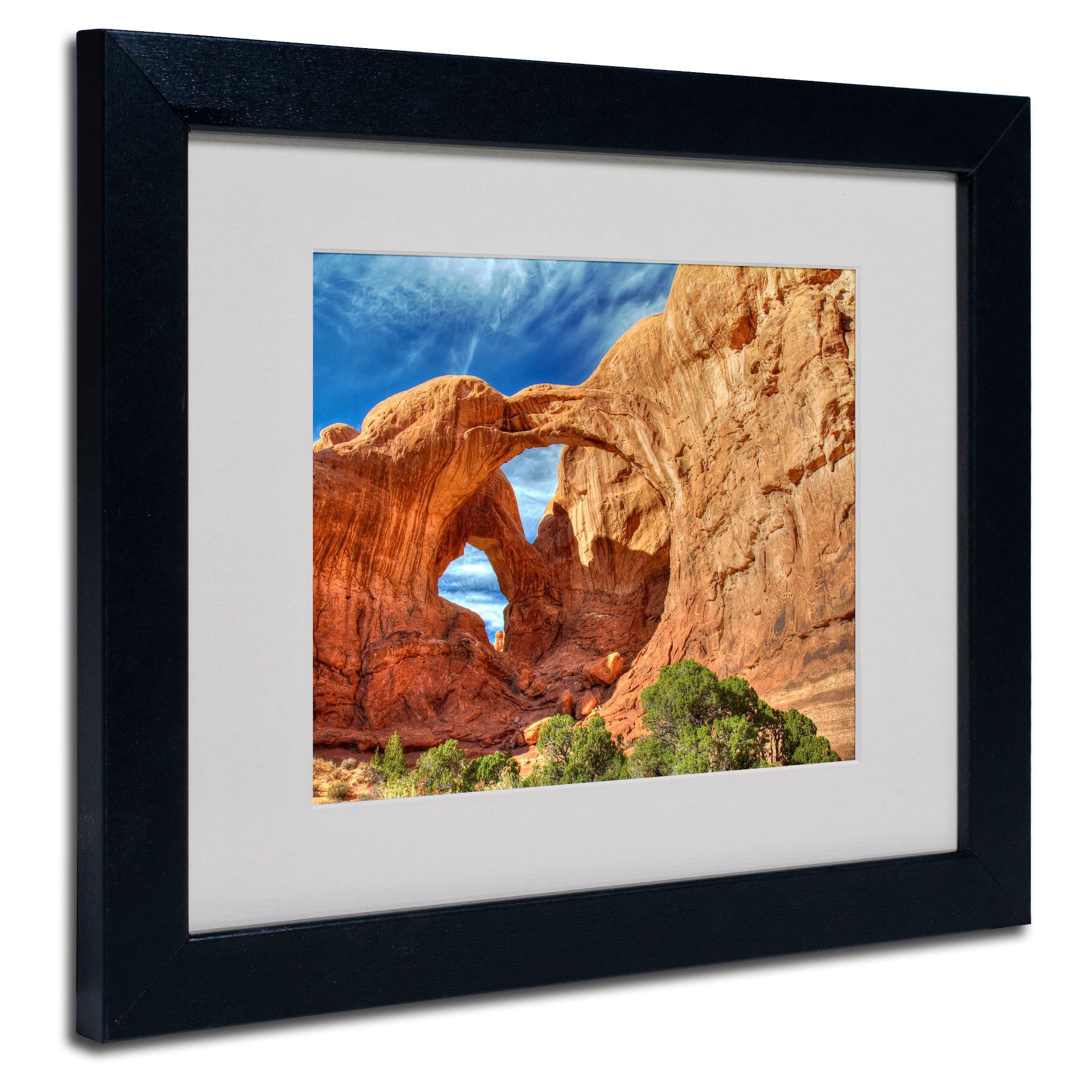 Trademark Fine Art "Double Arch" Matted Framed Art by Pierre Leclerc