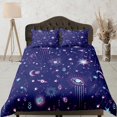 thumbnail image 1 of Luna Estrellas Galaxia Púrpura Funda Nórdica Set Colcha, Dormitorio Ropa de Cama con, 1 of 4