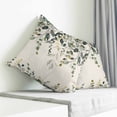 thumbnail image 4 of Throw Pillow Covers 16x16 Inch, Green Eucalyptus Decorative Pillow Cases for Couch Sofa Bed, Farmhouse Weeping Leaves on Linen Cotton Linen Square Home Decor Pillowcases with Hidden Zipper, 4 of 7