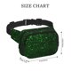thumbnail image 4 of Fotbe Green Sparkling Cangurera Cuadrada con Estampado de Doble Capa, Bolsa de Cintura Ajustable Mini para Hombres y Mujeres, 4 of 9