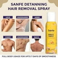 thumbnail image 2 of Sanfe Painless & Detan Hair Removal Spray Cream - 200 ml, For Chest, Legs, Arms, UnderArm Removes Hair in 10 Minutes with Skin Detan| Dermatologist Approved, 2 of 5