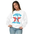 thumbnail image 4 of Betty Boop Cartoon Fabulous and Free Women Crewneck Sweatshirt Brisco Brands S, 4 of 6