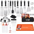 thumbnail image 1 of Commercial Chef Accesorios para Plancha de 36 Piezas para Blackstone con Cubierta de Silicona para Plancha (28"), 1 of 9