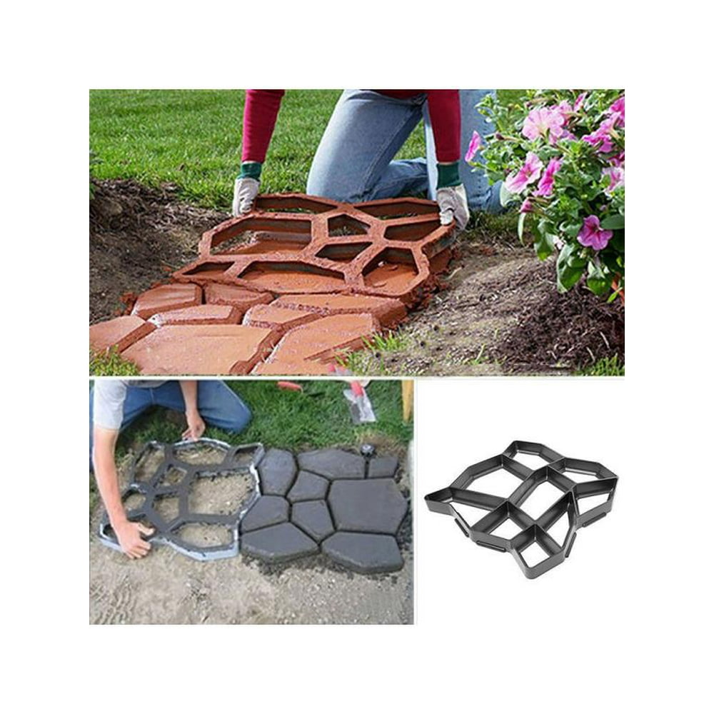 Topumt Garden Path Paving Pavement Concrete Stepping Stone Mold