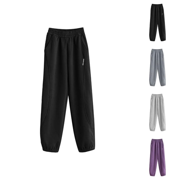 Girls Clothes Girls Winter Jogger Pants Warm Athletic Casual Trousers Thickened Knit Sweatpants for Outdoor Play Stretch Fit Lined Bottoms