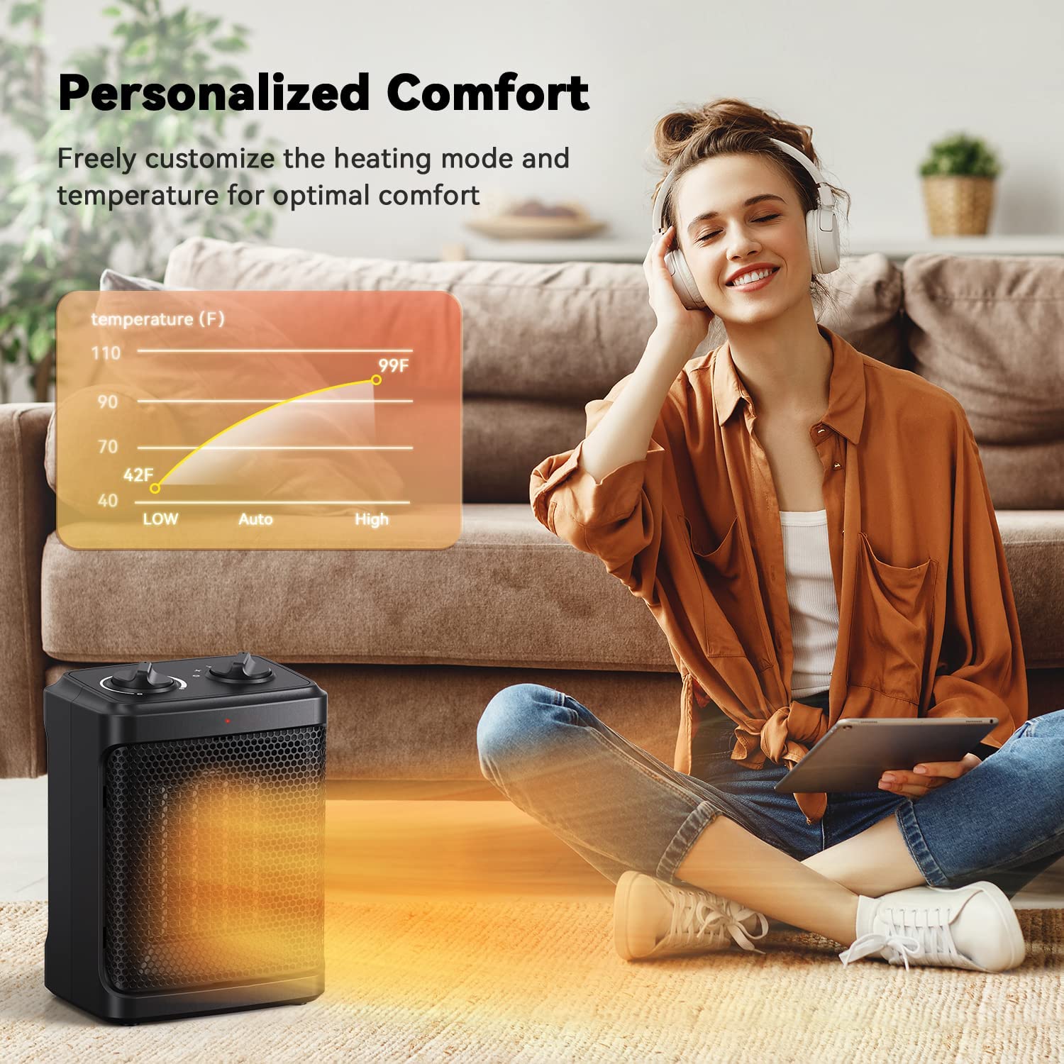 Portable Electric Space Heater for indoor use,1500W Ceramic Portable Heater  with 4 Modes, Safety u0026 Fast - Quiet Heat, Small Mini Electric Heater for  Indoor Office Room Desktop Home Use - Walmart.com