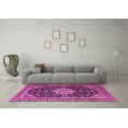 thumbnail image 3 of Ahgly Company Indoor Square Medallion Pink Traditional Area Rugs, 3' Square, 3 of 4