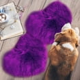 thumbnail image 2 of Ausqo 2 Pieces Fluffy Faux Area Rug Heart Shaped Rug Fluffy Room Carpet For Home Living Room Sofa Floor Bedroom, 12 X 16 Inch (), 2 of 13