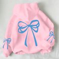 thumbnail image 7 of Pink Girls Hoodie 3-14 Years, Cute Bow Kids Pullover Sweatshirt, Casual Stretch Hoodie with Pocket,Size 3-4 T, 7 of 7