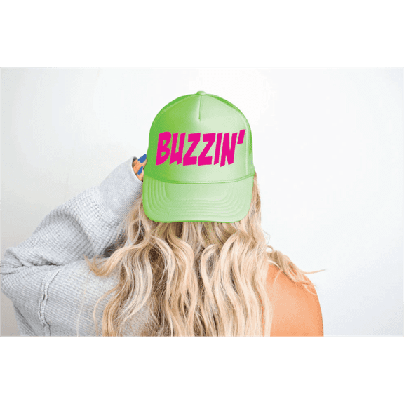 Southern Attitude Designs- Buzzin Neon Green Unisex Foam Trucker Hat
