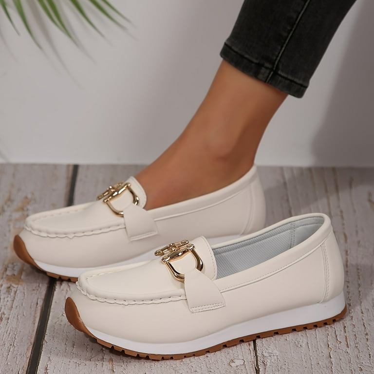 Casual Loafer Shoes Ladies Soft Leather Loafers Women's