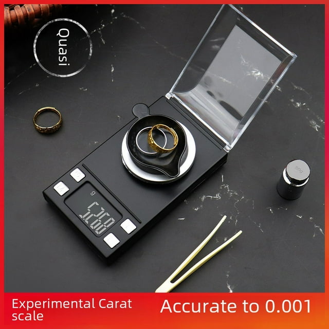 Báscula electrónica mini para joyería, 50 g, 0,001 g, báscula de quilates, báscula Tianping industrial de alta precisión, báscula de milicarat