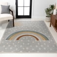 thumbnail image 5 of JONATHAN Y KIDS WASHABLE Minha Rainbow Dot Area Rug, 5 x 8, Gray/Ivory/Yellow, 5 of 9