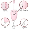 thumbnail image 2 of Alarma personal: alarma de autodefensa recargable de 130 dB con llavero, seguridad, 2 of 5
