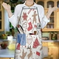 thumbnail image 5 of White Christmas Cookie Pattern Apron-Garden Aprons for Women with Pockets-Cotton Linen Waterproof Kitchen Cooking Gardening Aprons Adjustable for Kitchen,Cooking,BBQ and Salon 33"x27", 5 of 7