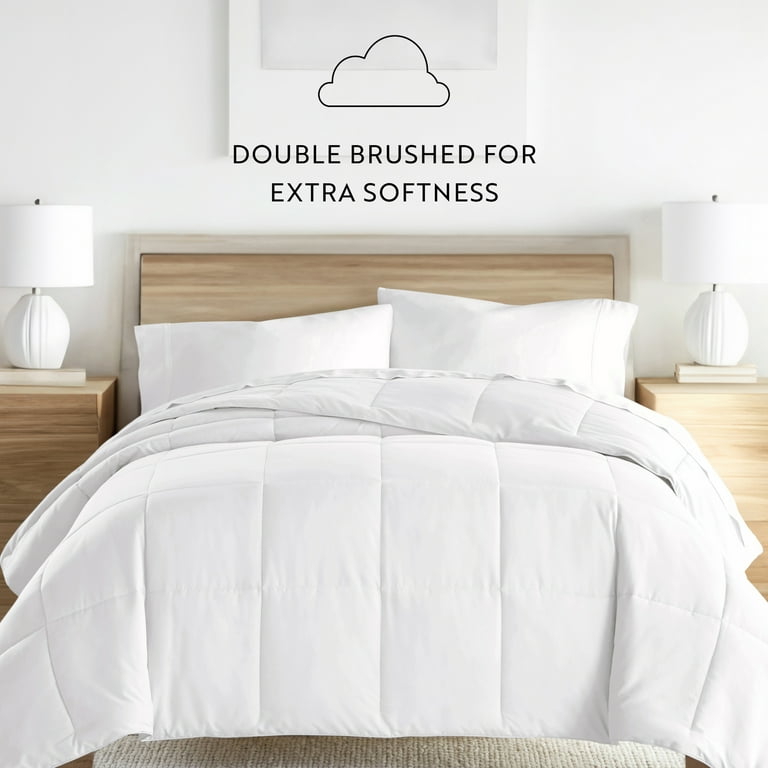 Noble Linens White All-Season Down-Alternative Comforter Full/Queen photo 5