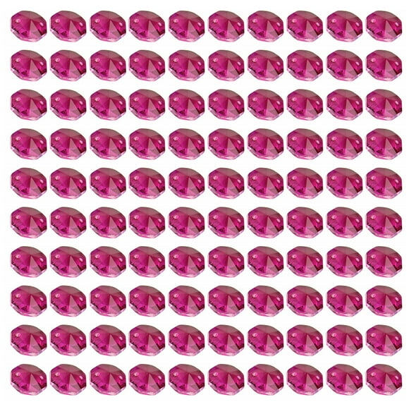 Perles Octogonales en Cristal 14mm 200 Pcs 2 Trous DIY Mariage et Décoration Intérieure Accessoires en Cristal