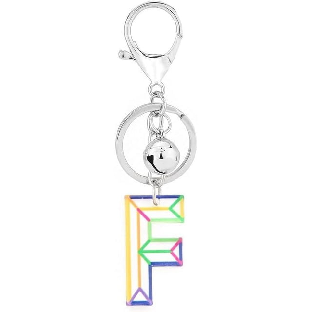 Letter Keychain,26 Letters A-Z Decorative Letter Keychain,Name Keychain for Women Girls Men Teenager Gift