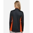 thumbnail image 3 of Harriton M786W Women's Flash Snag Protection Plus IL Colorblock Quarter-Zip Pullover-Black/ Team Orange-2XL, 3 of 6