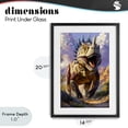thumbnail image 4 of Stupell Industries Bohemian Fierce Horned Dinosaur Black Framed Print Under Glass, 14 x 20, by Creative Studio, 4 of 8
