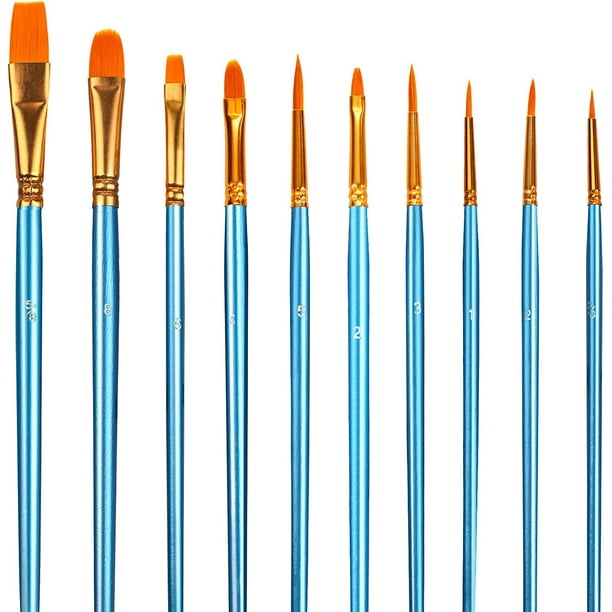 Pintura Acrílica Pinceles De Nylon Para Acuarela Pinceles Uñas 50