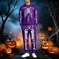 thumbnail image 2 of CONFREE Halloween Mens Sweatsuit 2 Peice Sets Lined Track Suit for Men Hallowmas Skeleton Graphic Sweatshirts Joggers Outfits Warm Fall Winter Tracksuits, 2 of 5