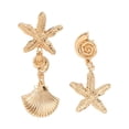 thumbnail image 2 of QIQUWOHUL Summer Bohemia Earring Pearl Stud Earrings Beach Earrings Accessories, 2 of 7