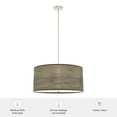 thumbnail image 7 of Hunter - Solhaven 4-light Warm Grey Oak, Large Pendant Light, Dimmable, Modern Style, Drum Shaped, for Bedrooms, Dining, Living Rooms - 19384, 7 of 7